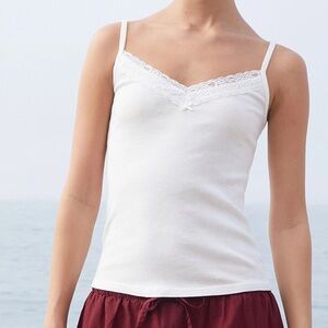 NWT Brandy Melville John Galt white tank top one size